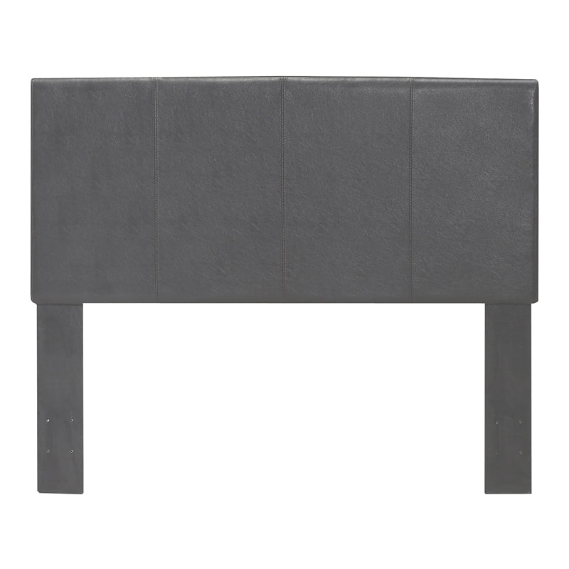 Ameena Contemporary Faux Leather Eastern King Platform Bed in Gray