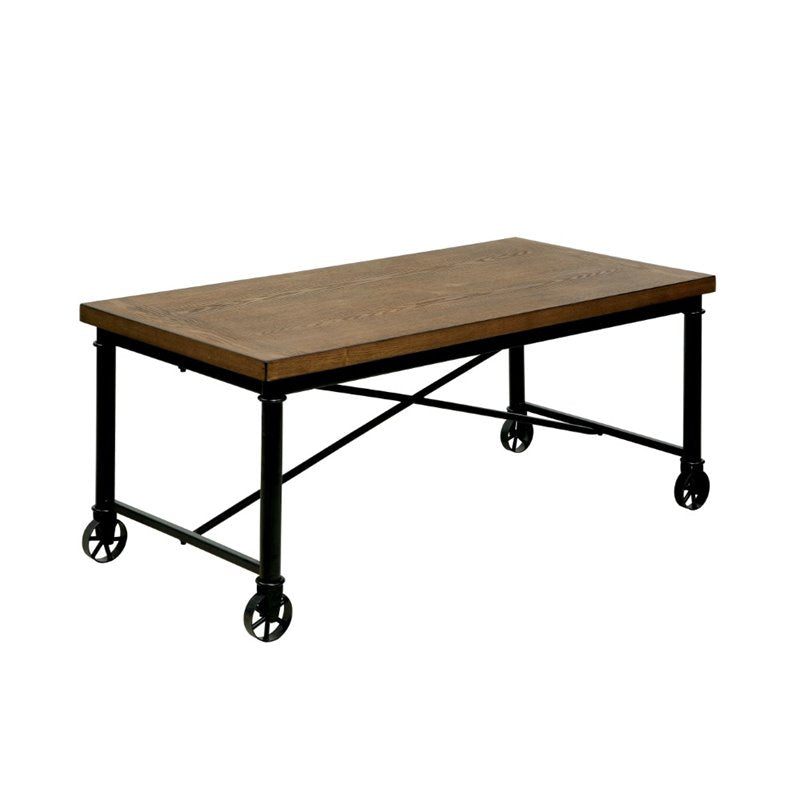 Miranda Industrial 3-Piece Table Set with Casters