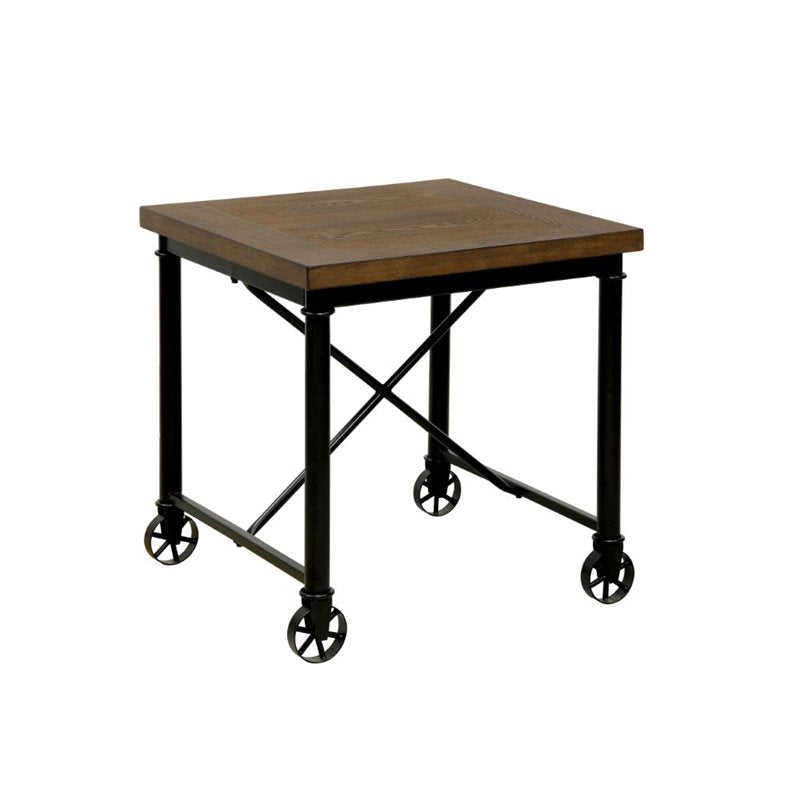 Miranda Industrial 3-Piece Table Set with Casters