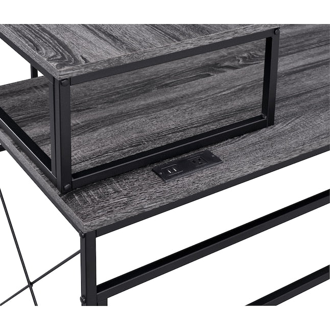 Washall L-Shape Desk with USB Port