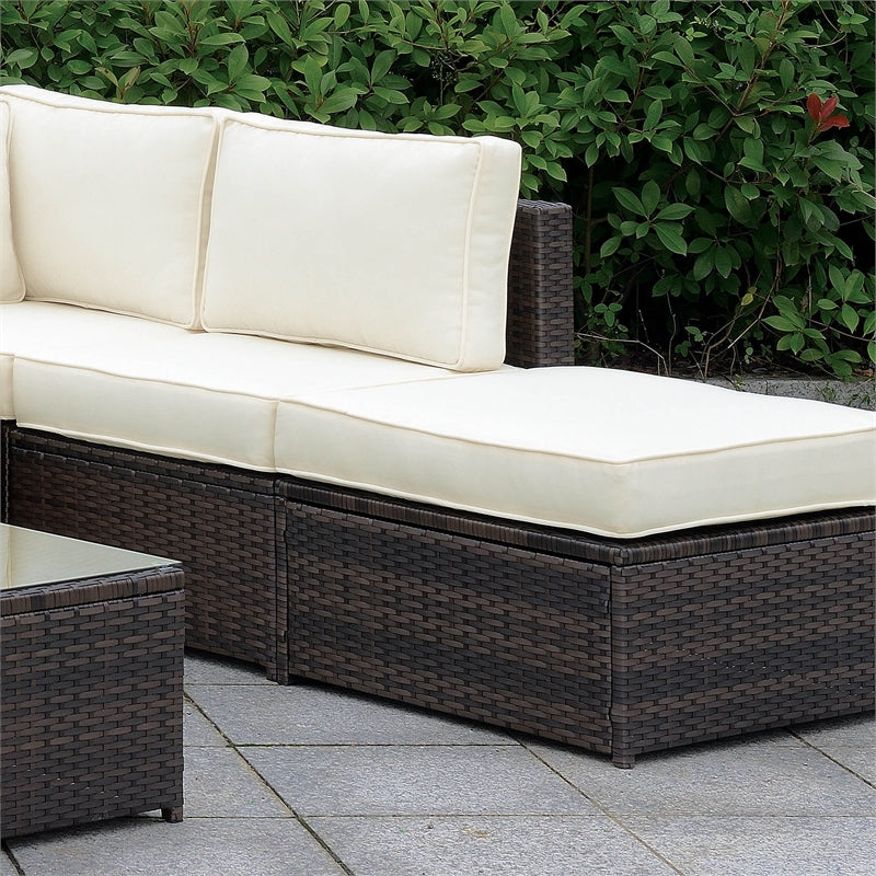 Fischer Contemporary Padded Patio Armless Chair