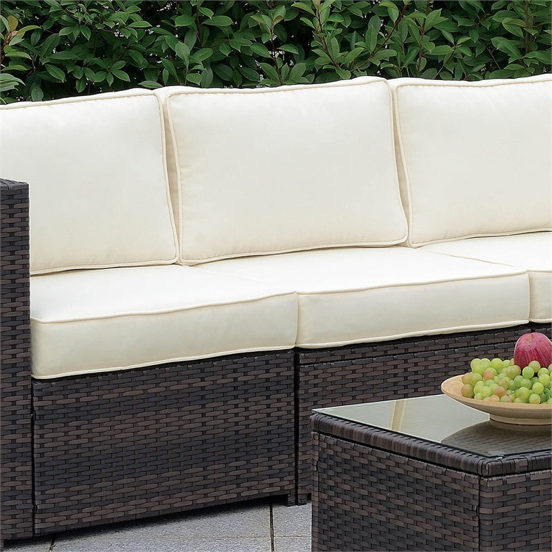 Fischer Contemporary Padded Patio Armless Chair