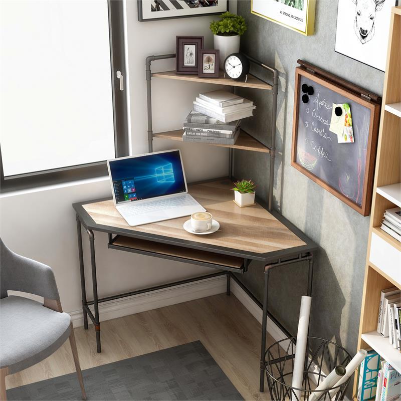 Flak Corner Desk with USB Plug