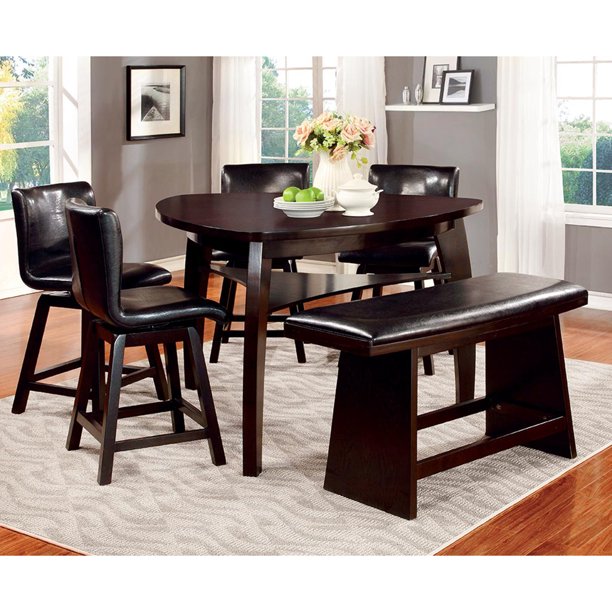 Callaway Contemporary Padded Counter Height Bench