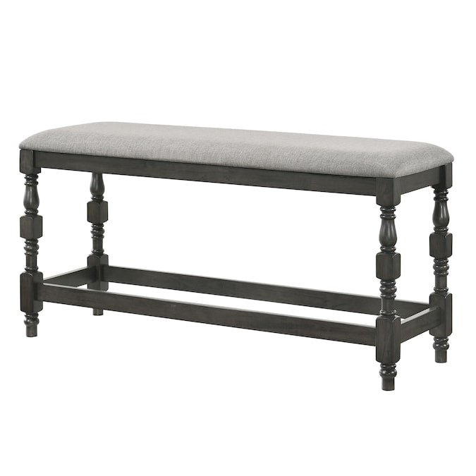 Weighton Padded Counter Height Bench in Dark Gray