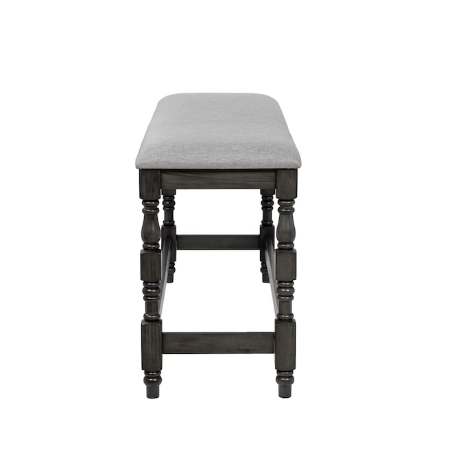 Weighton Padded Counter Height Bench in Dark Gray