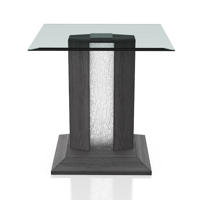 Lillon Contemporary Glass Top End Table
