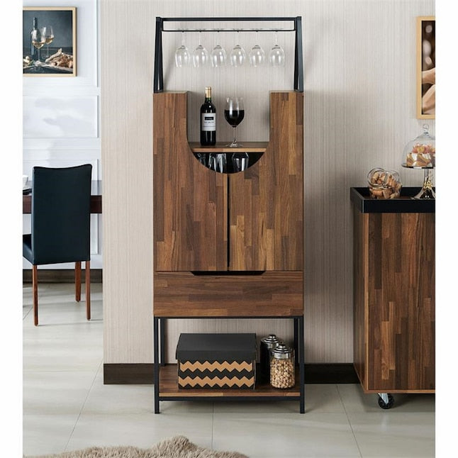 Robble Multi-Storage Wine Cabinet in Light Hickory