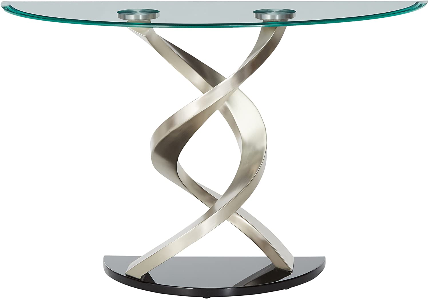 Palomina Contemporary Half-Moon Sofa Table
