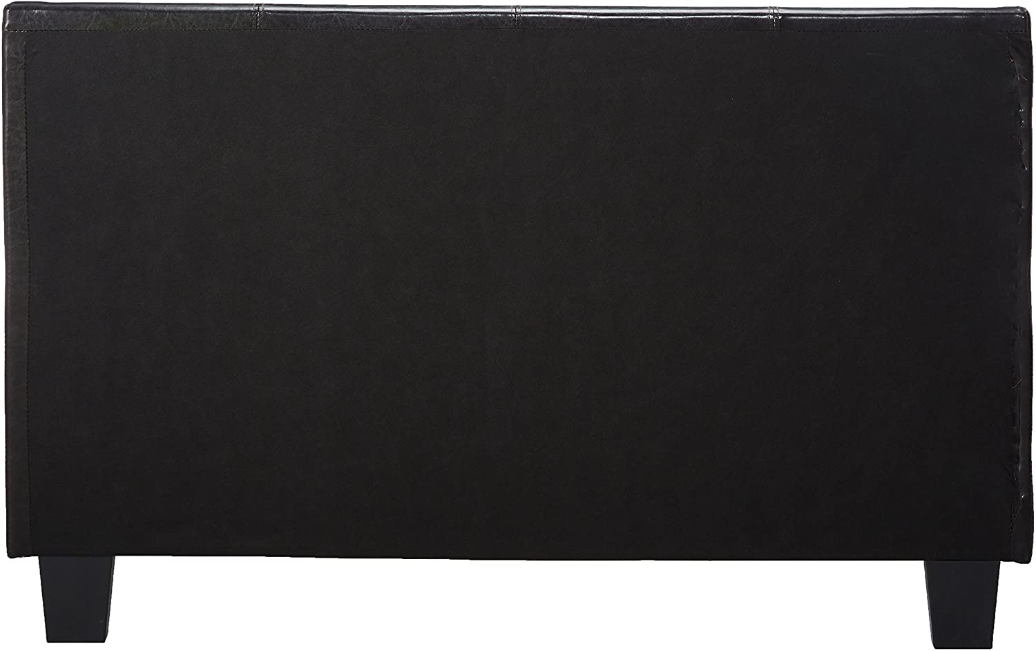 Ameena Contemporary Faux Leather Queen Platform Bed in Espresso