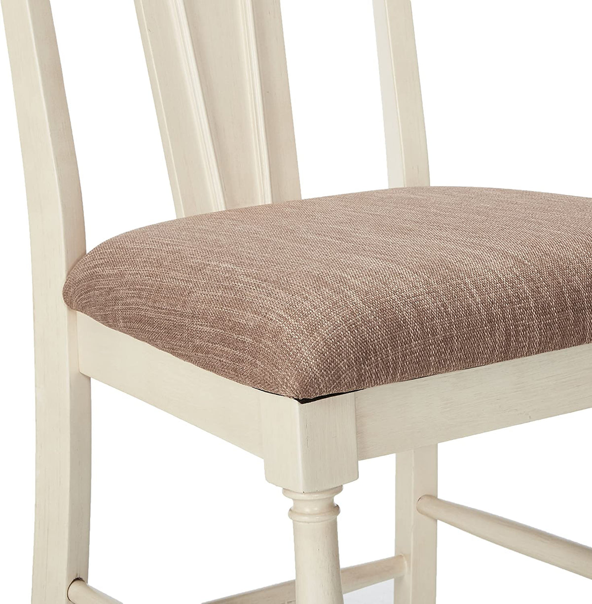Barbara Cottage Padded Counter Height Chairs in Cherry and White (Set of 2)