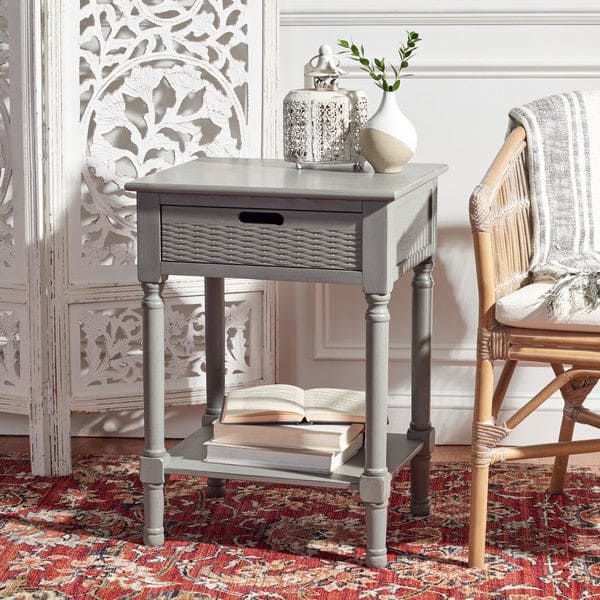 Landers 1 Drawer Accent Table Perfect for Any Room | Grey