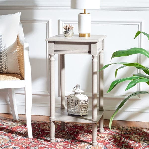 Tinsley Square Best Sofa Side Accent Table & End Tables for Living | Greige