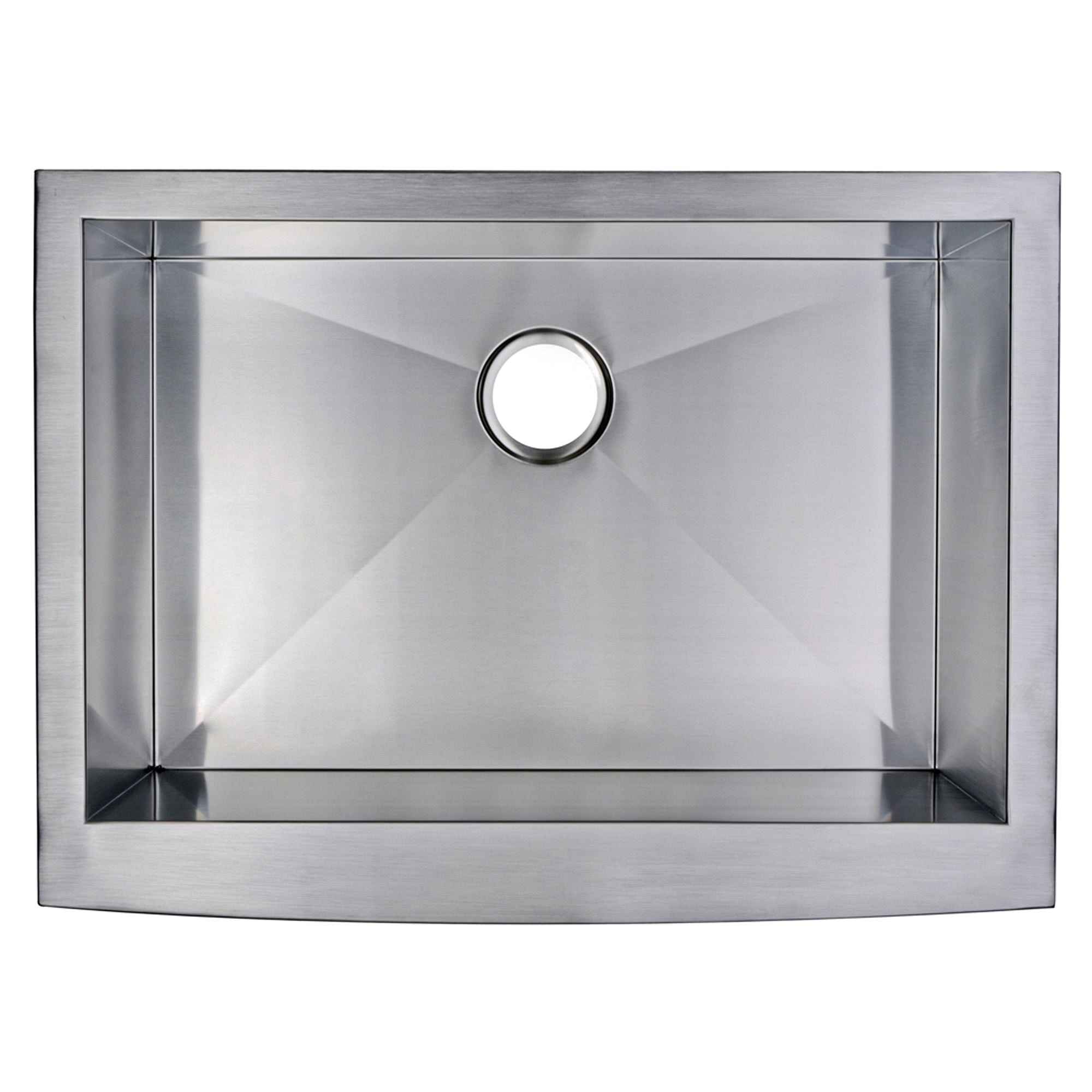 30 Inch X 22 Inch Zero Radius Single Bowl Stainless Steel Hand Made Apron Front Kitchen Sink With Drain and Strainer