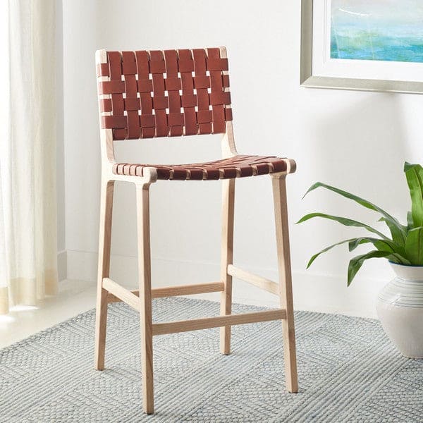 Adah Leather Bar Stool | Professional Coastal Design