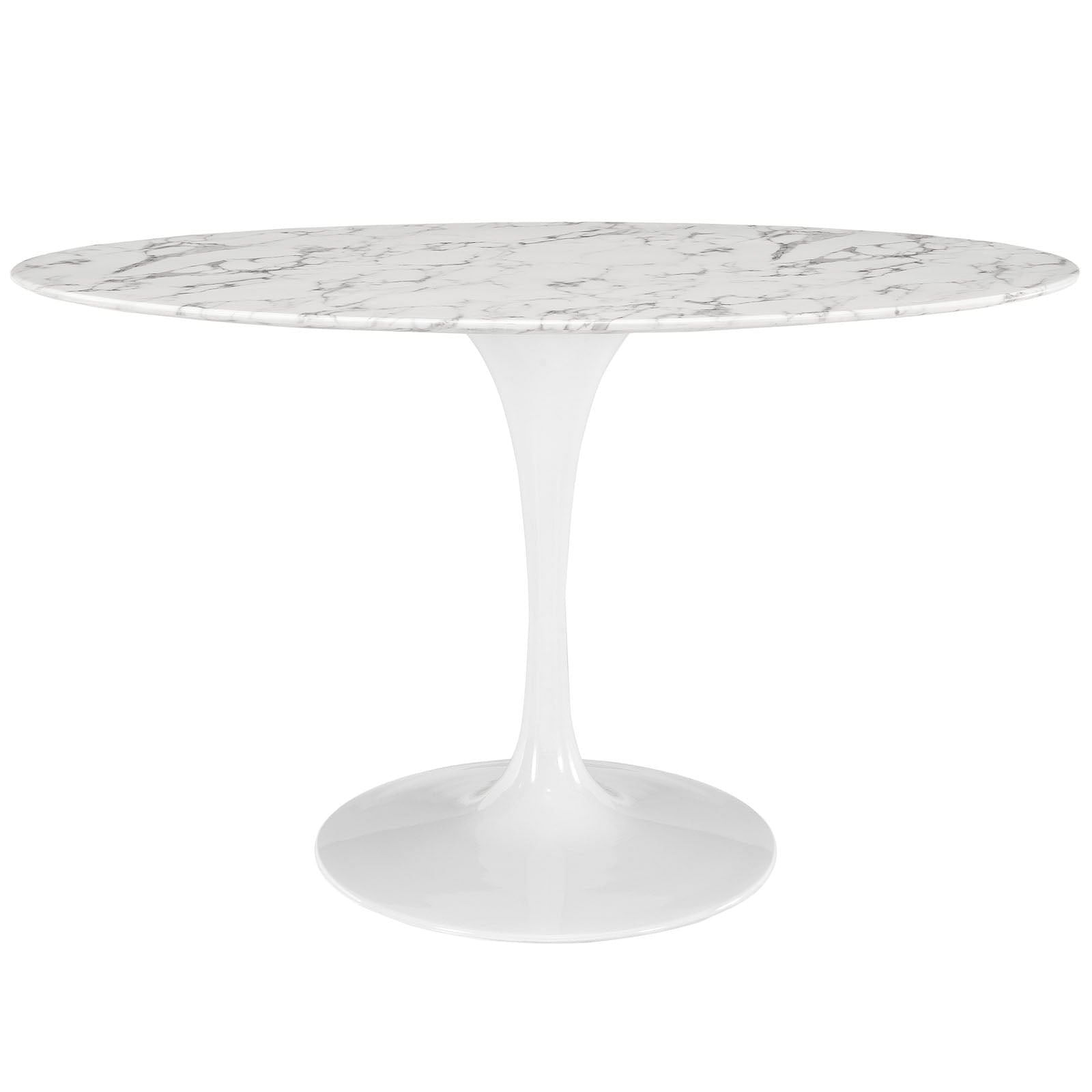 Lippa 54" Oval Artificial Marble Dining Table