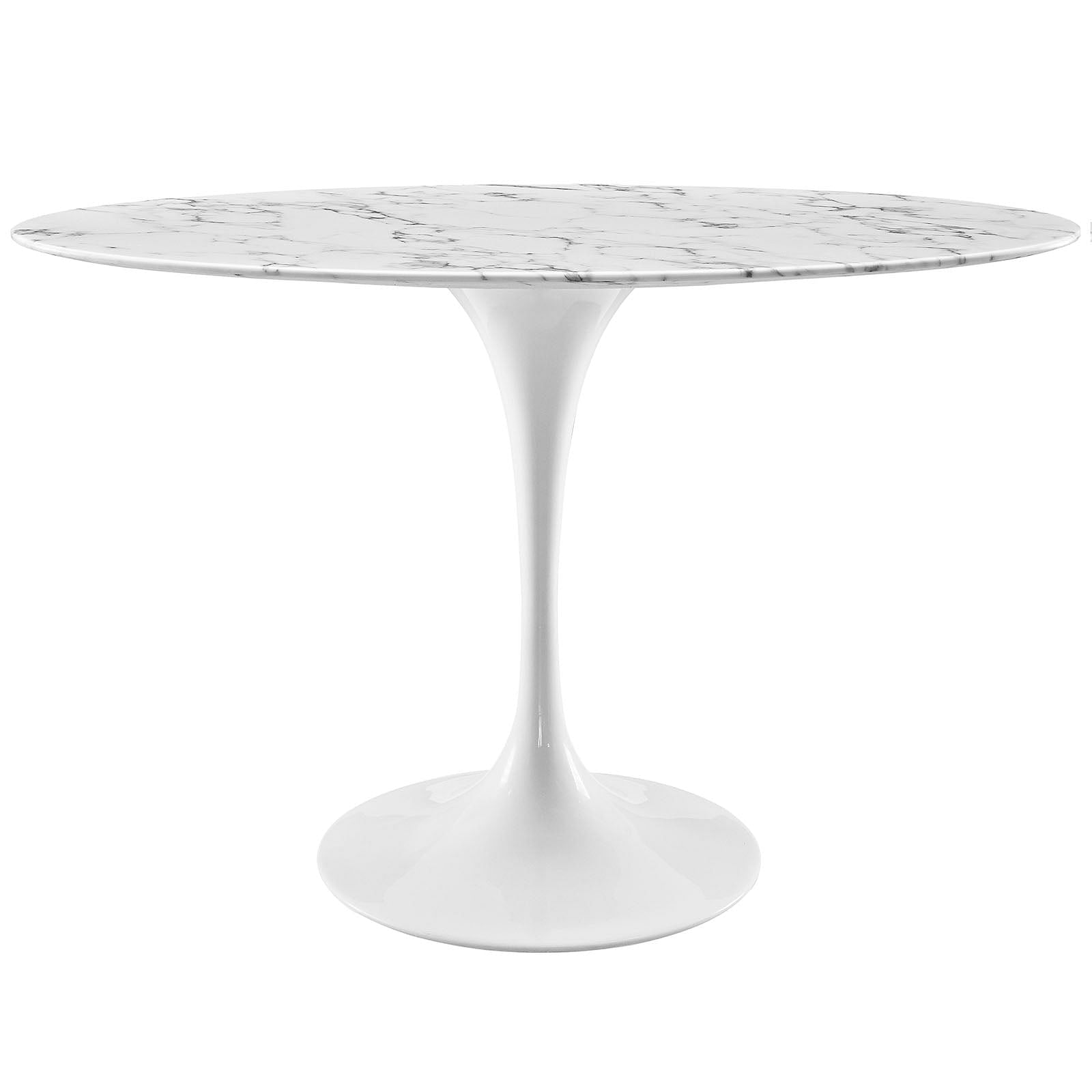 Lippa 48" Oval Artificial Marble Dining Table