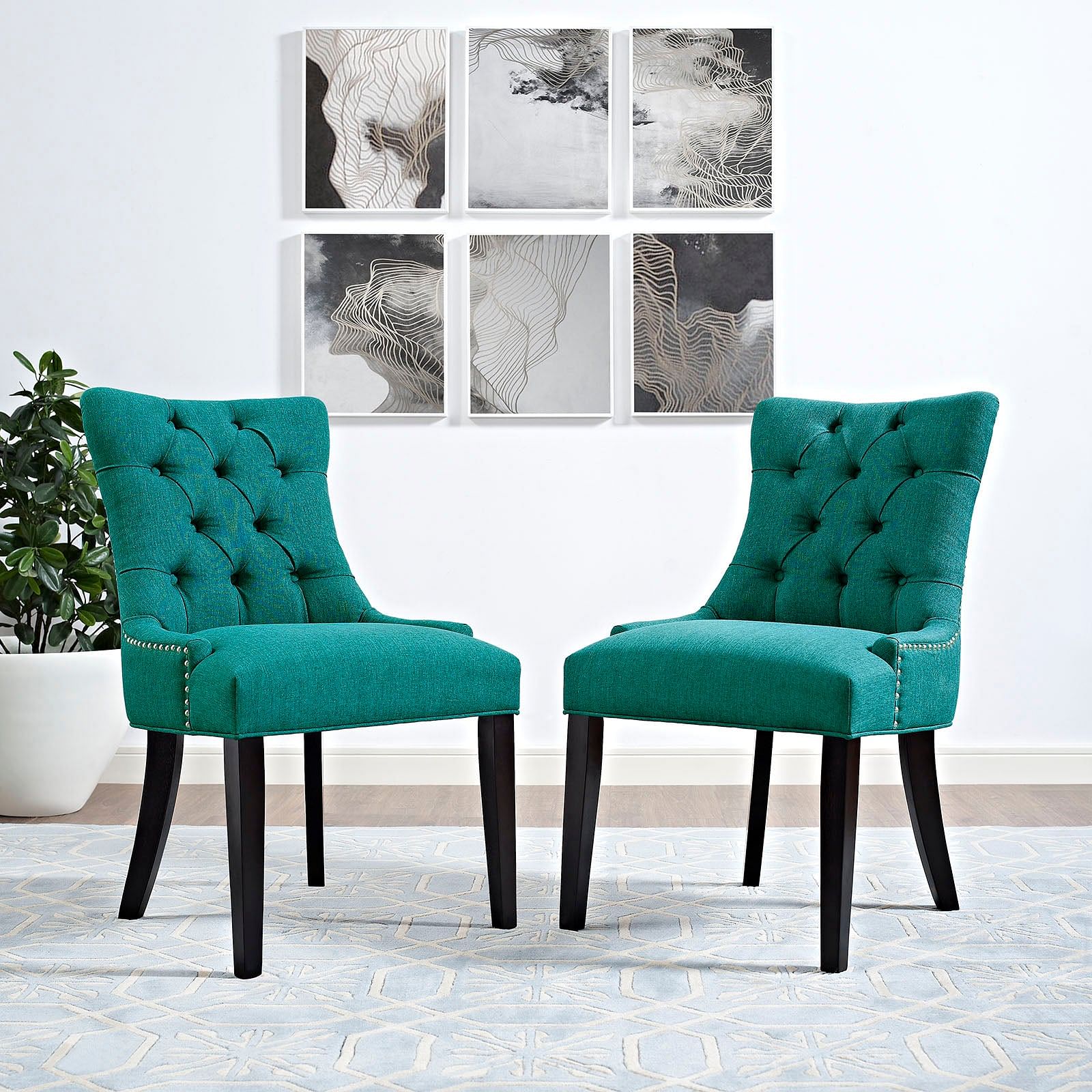 Regent Tufted Fabric Dining Side Chair