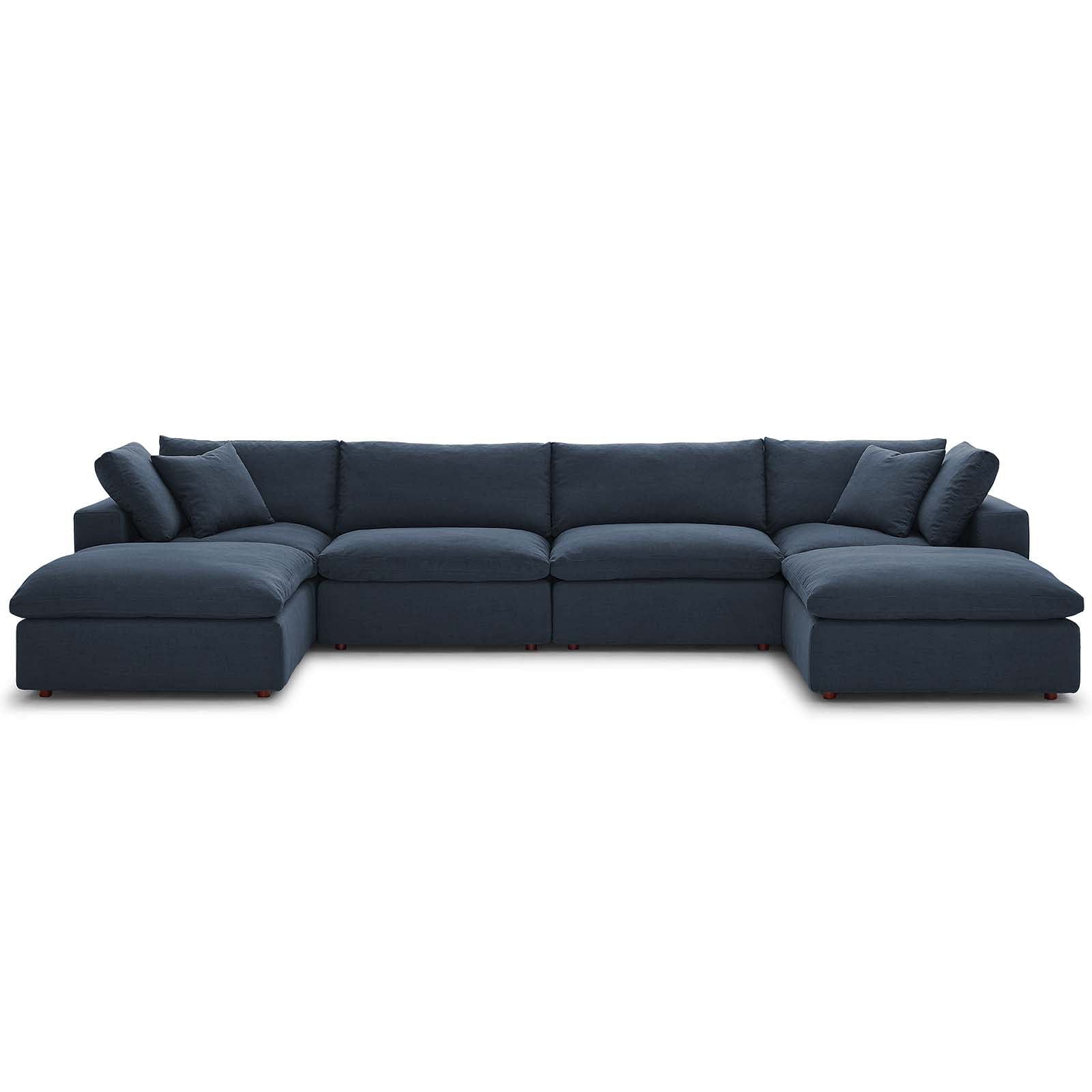 Commix Down Filled Overstuffed 6 Piece Sectional Sofa Set