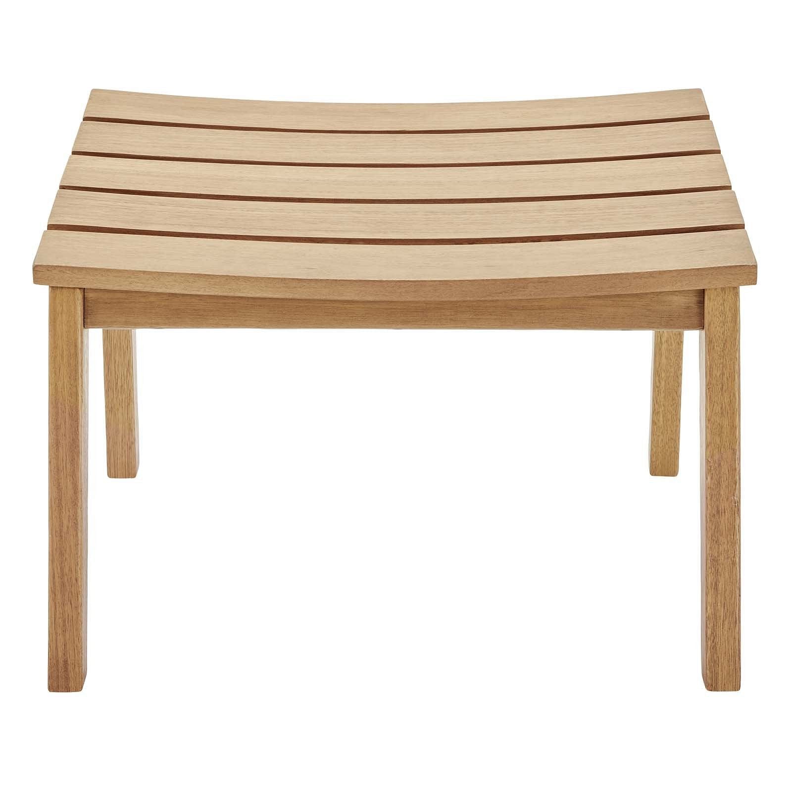 Breton Outdoor Patio Ash Wood Ottoman