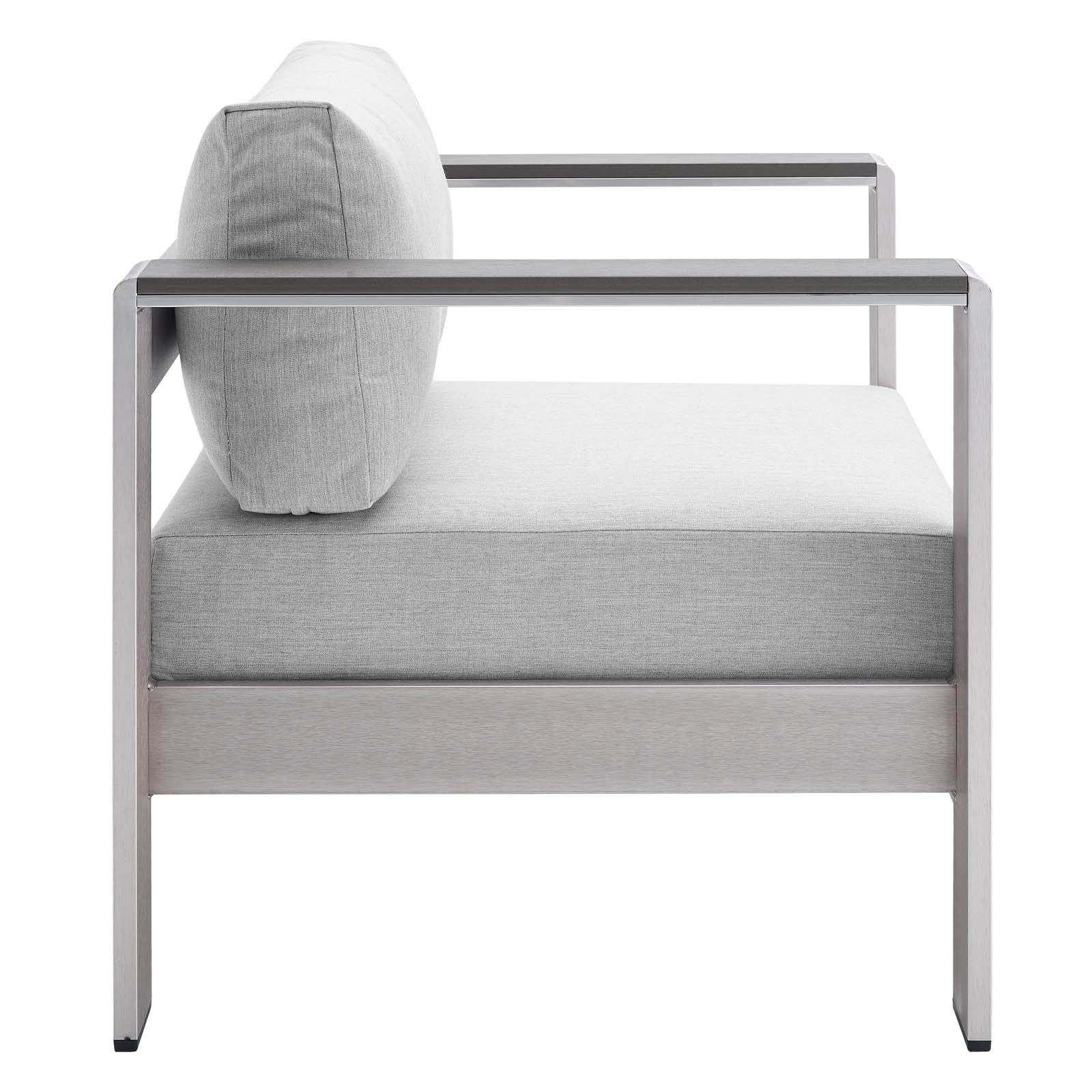 Shore Sunbrella® Fabric Aluminum Outdoor Patio Armchair
