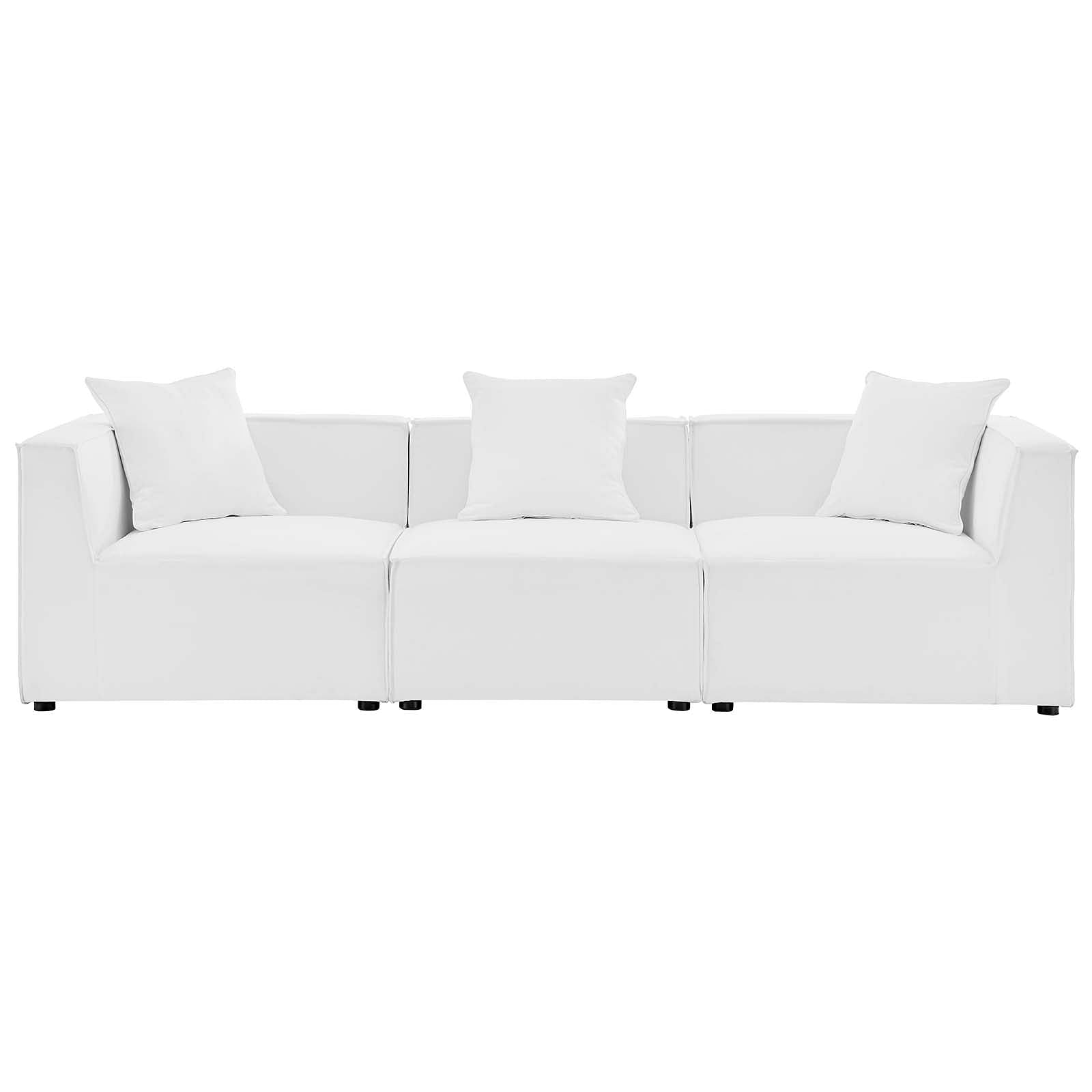 Saybrook Outdoor Patio Upholstered 3-Piece Sectional Sofa