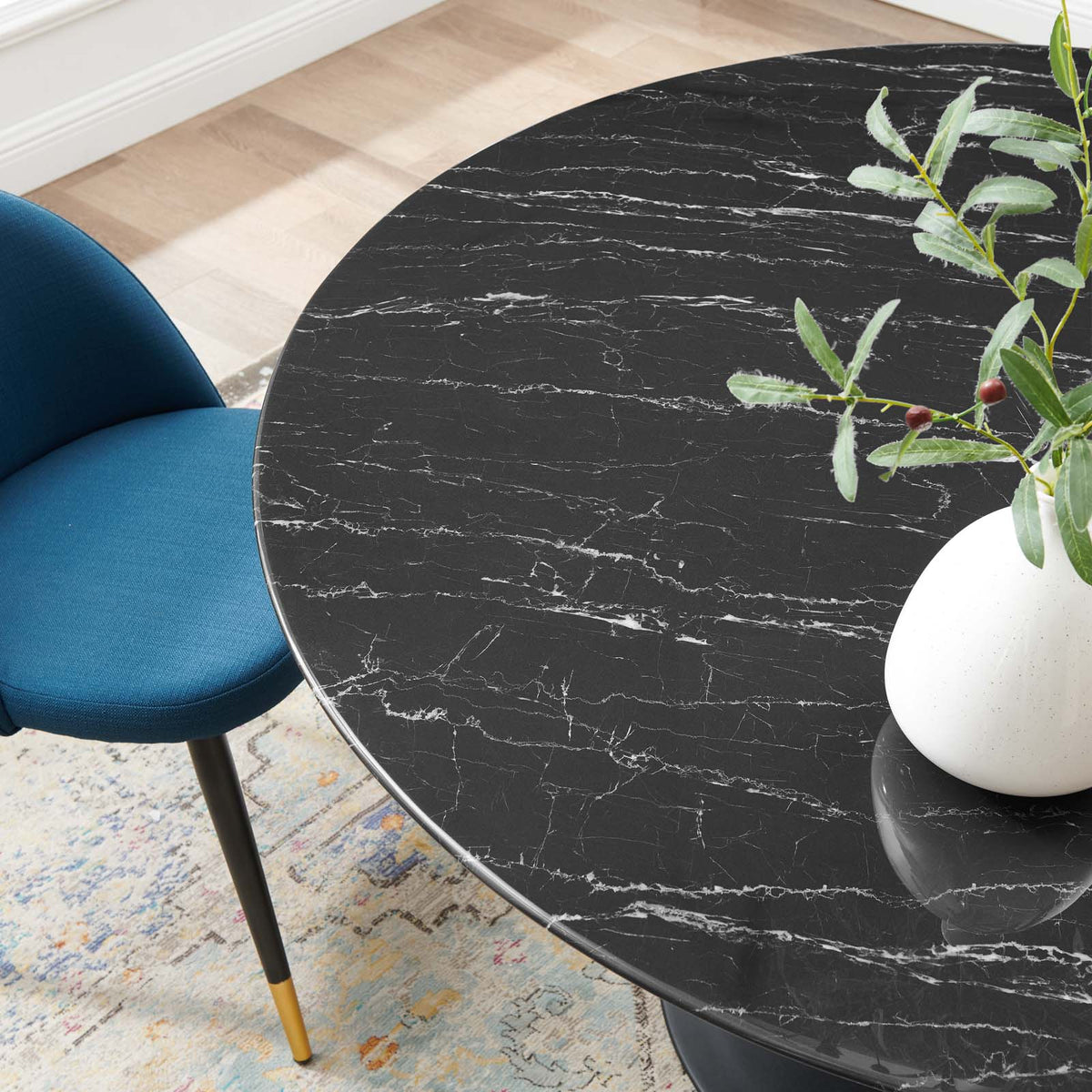 Lippa 54" Artificial Marble Dining Table