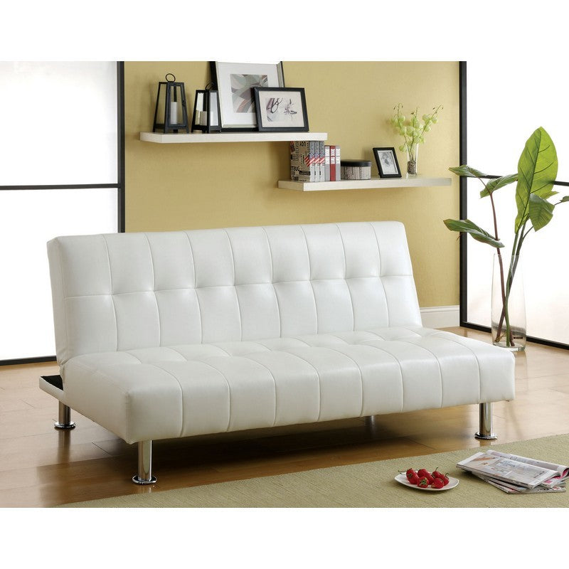 Bull Contemporary Tufted Futon in White