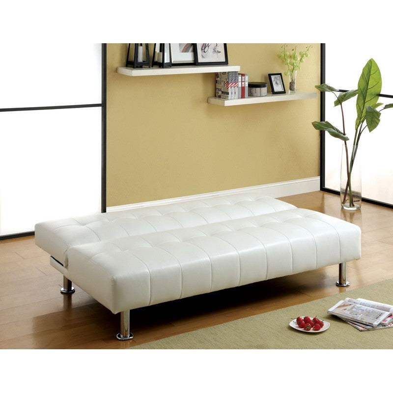 Bull Contemporary Tufted Futon in White