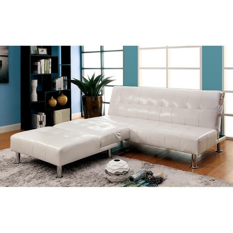 Bull Contemporary Tufted Futon in White