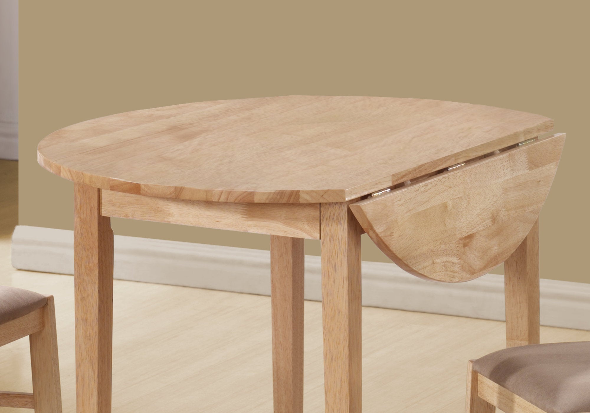 Dining Set - 3Pcs Set / Natural With A 36Dia Drop Leaf