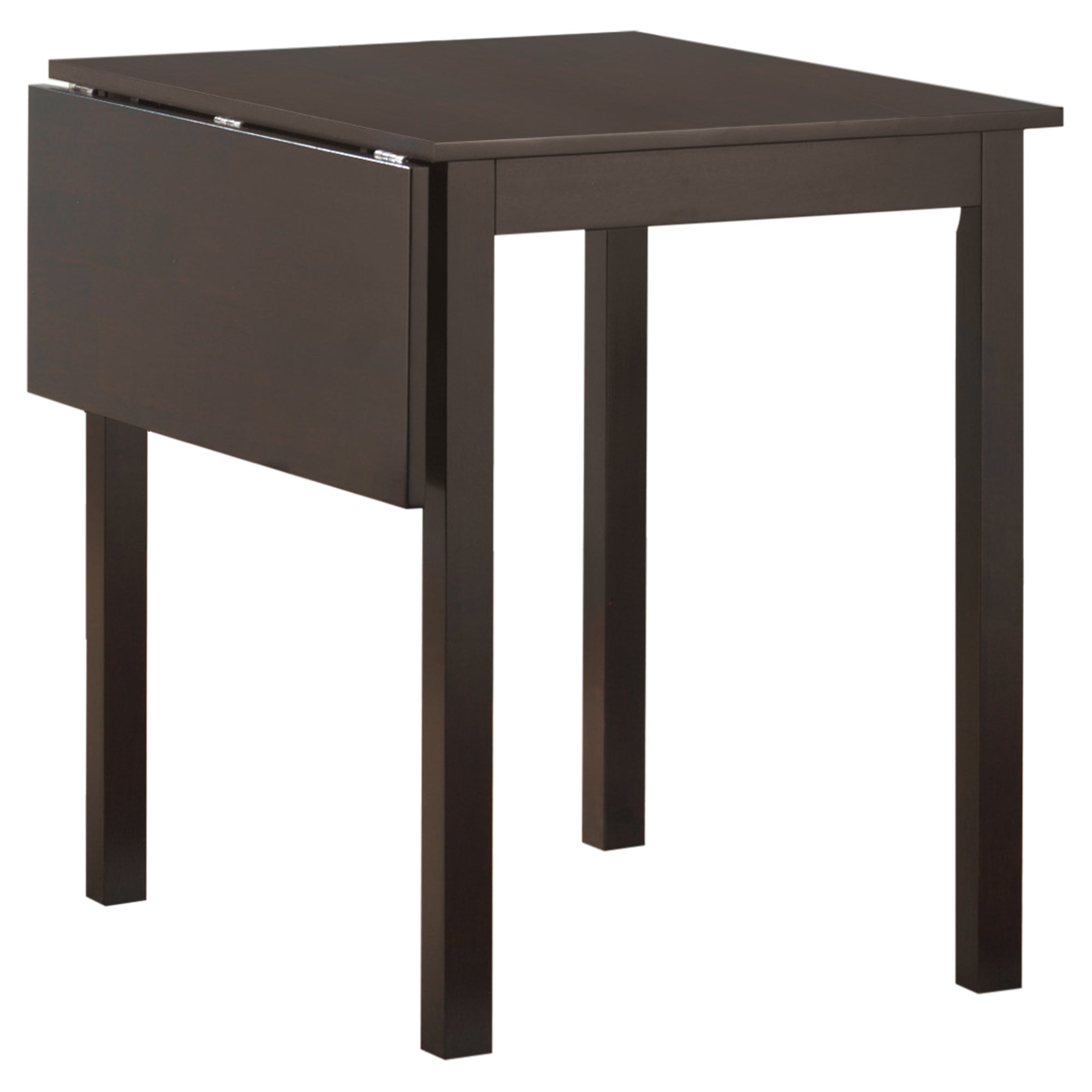 Dining Set - 3Pcs Set / Espresso Solid-Top Drop Leaf