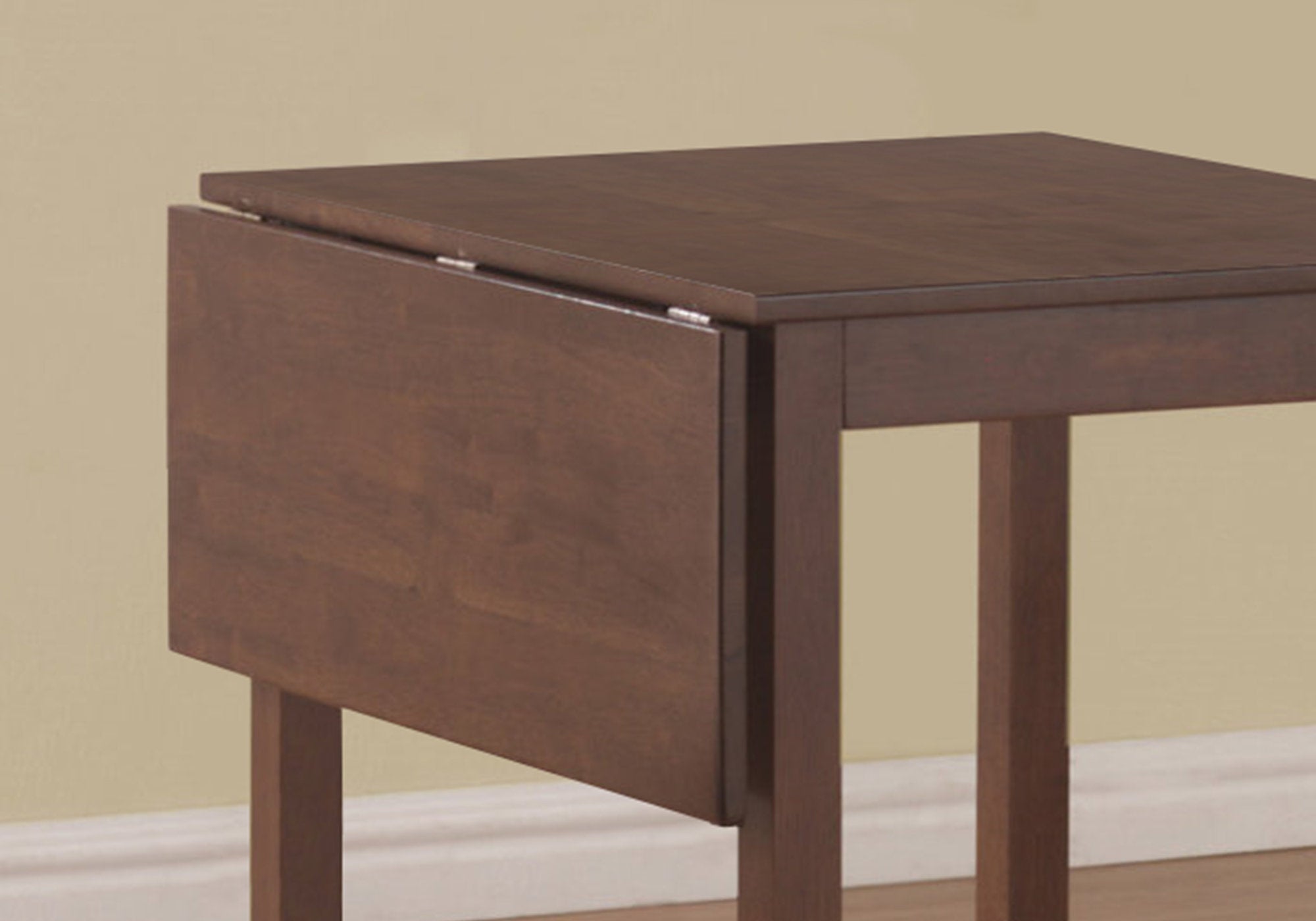 Dining Set - 3Pcs Set / Walnut Solid-Top Drop Leaf