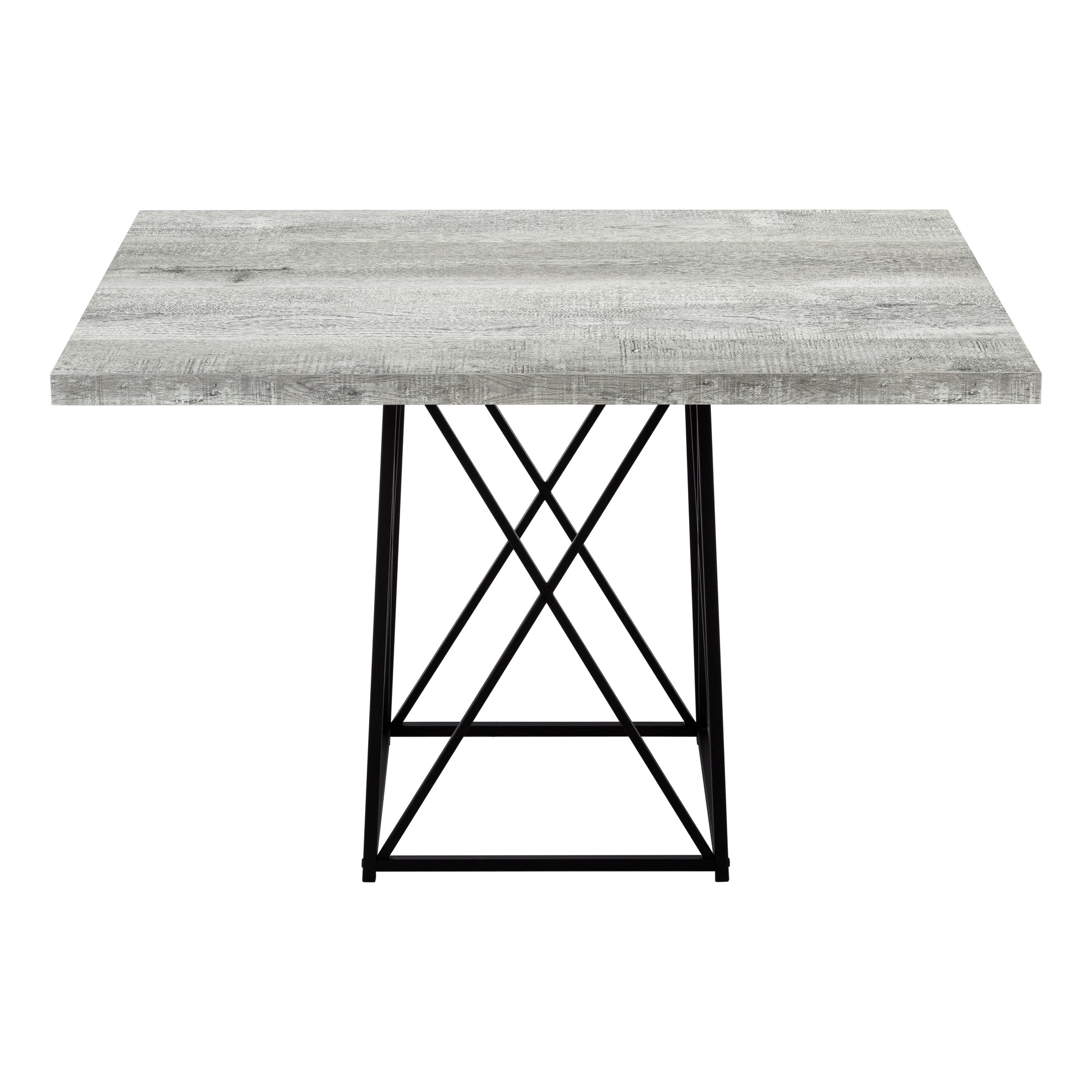 Dining Table - 36X 48 / Grey Reclaimed Wood-Look/ Black