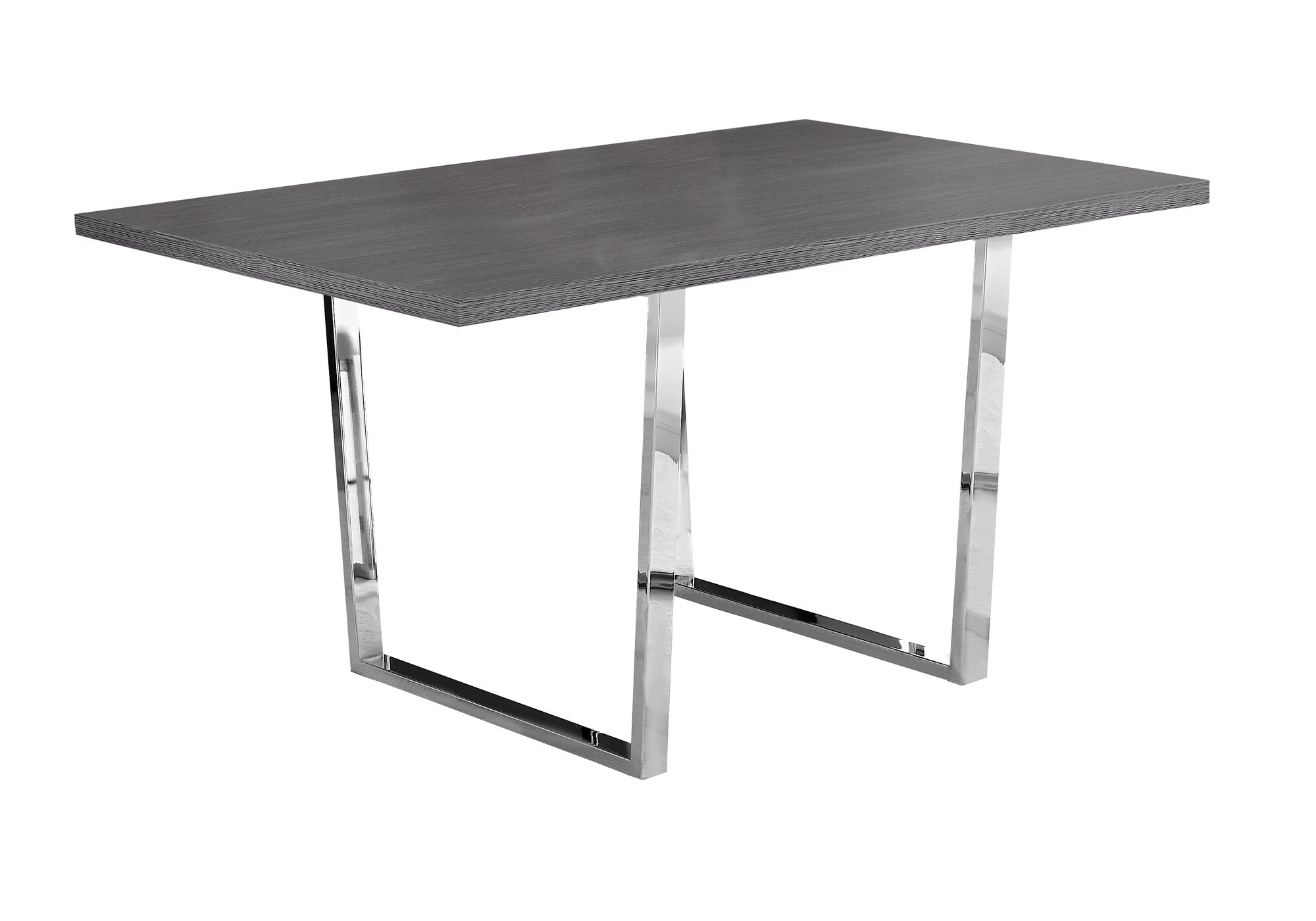 Dining Table - 36X 60 / Grey / Chrome Metal