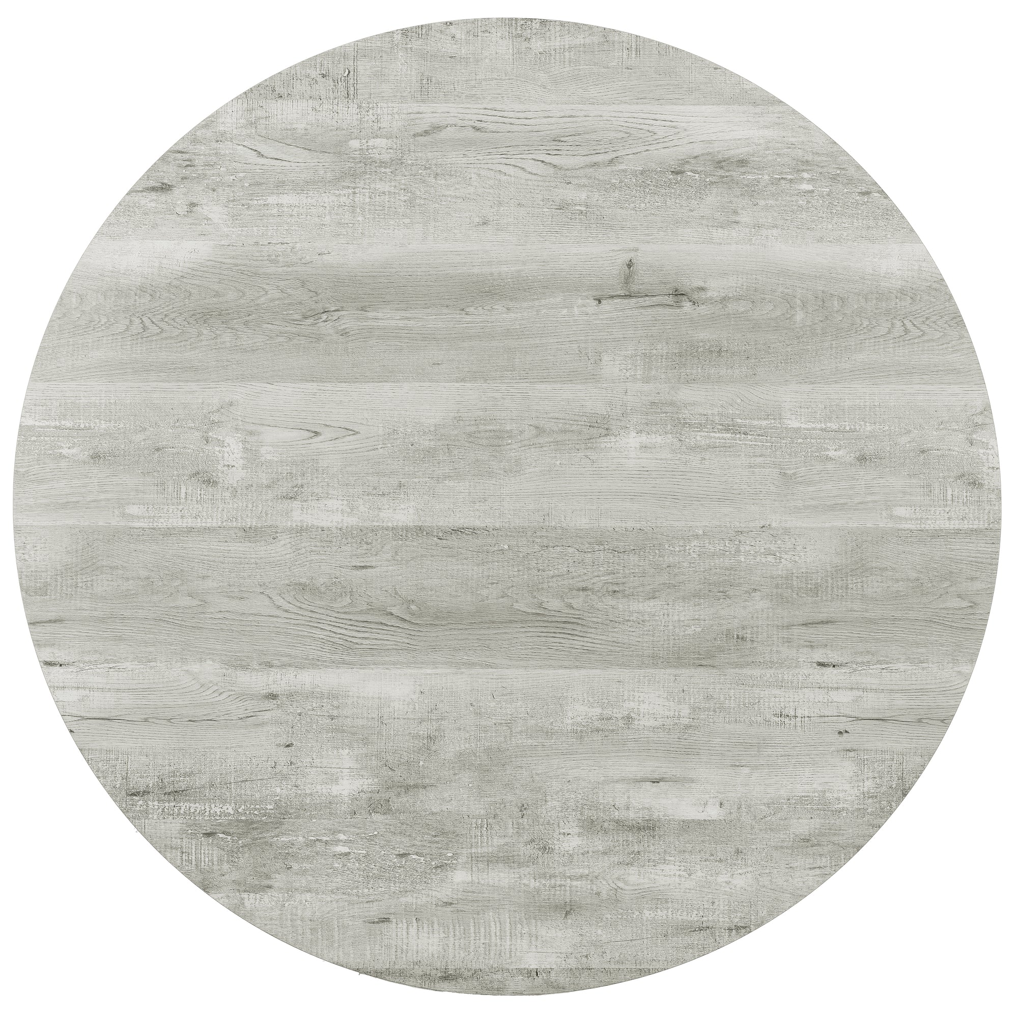 Dining Table - 48Dia/ Grey Reclaimed Wood / Black Metal