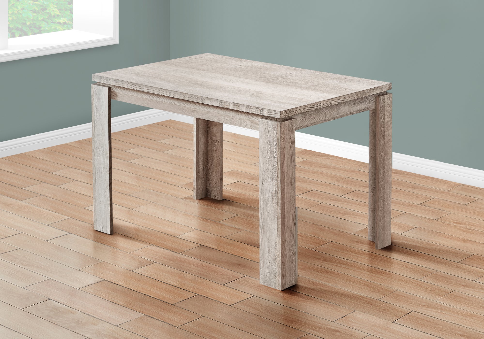 Dining Table - 32X 48 / Taupe Reclaimed Wood-Look