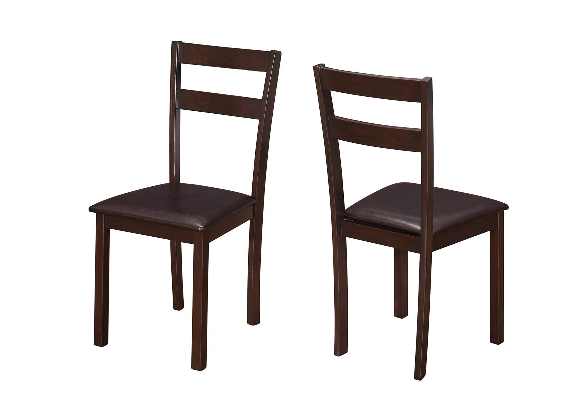 Dining Chair - 2Pcs / 35H Espresso / Dark Brown Seat