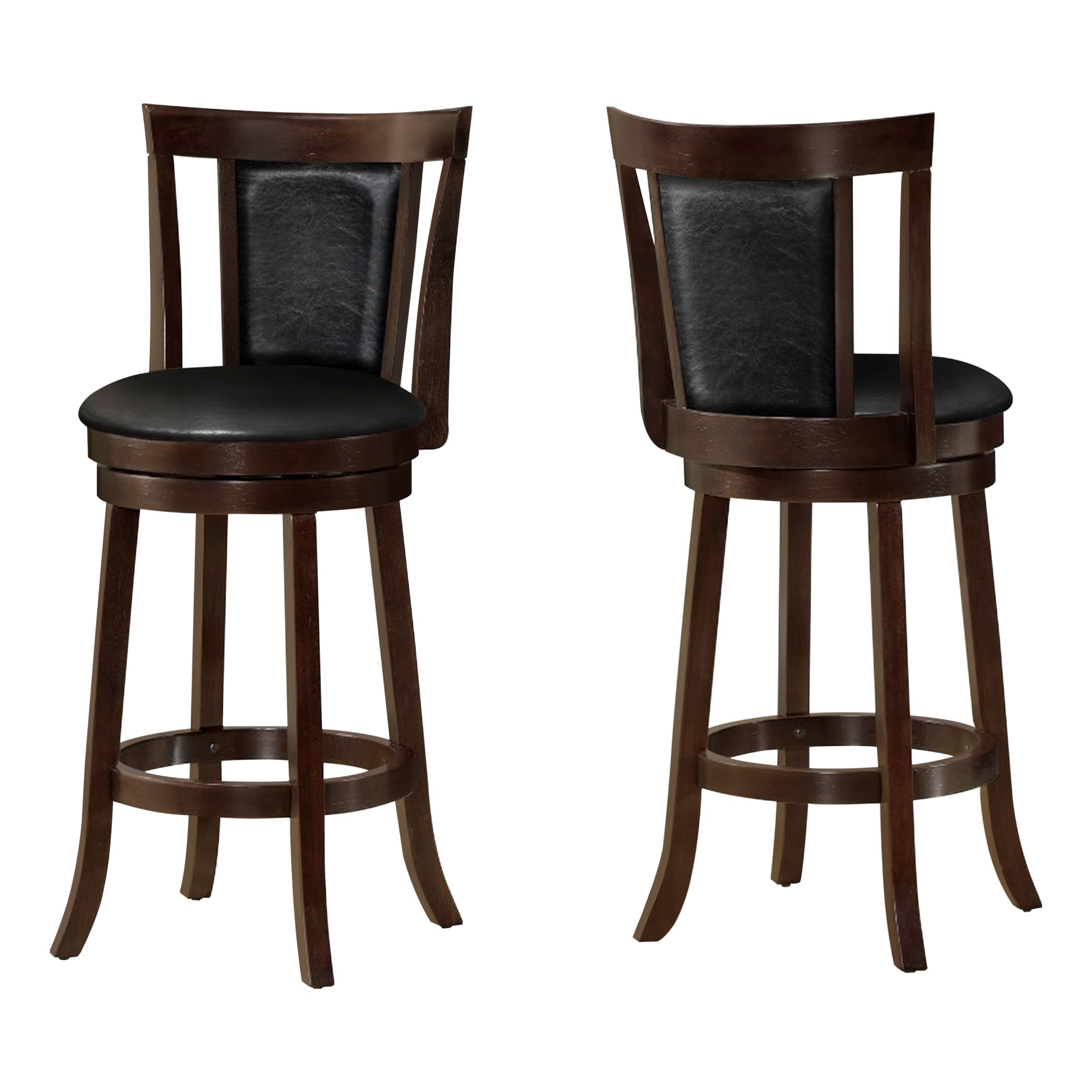 Barstool - 2Pcs / 43H / Swivel / Espresso Bar Height
