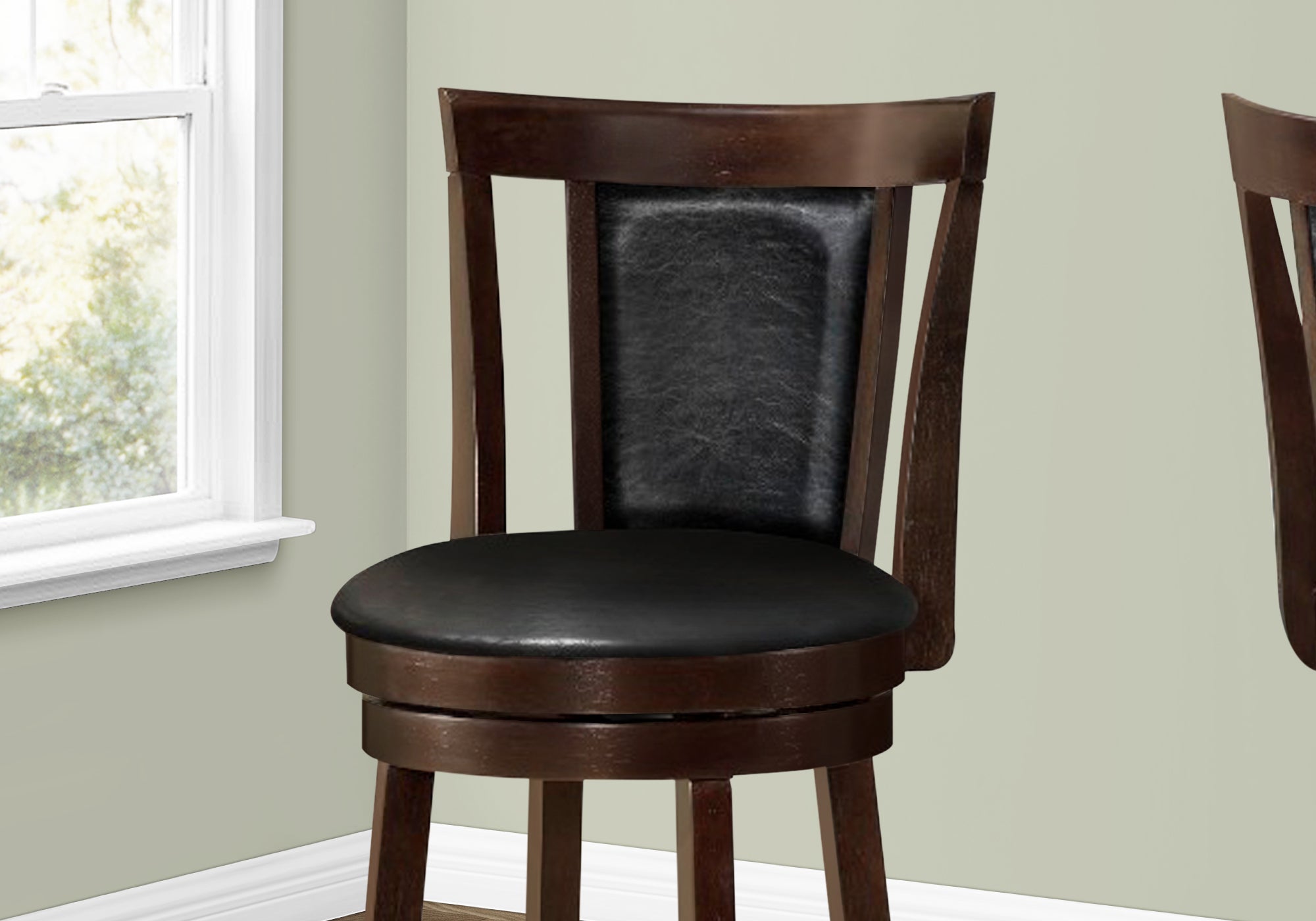 Barstool - 2Pcs / 43H / Swivel / Espresso Bar Height