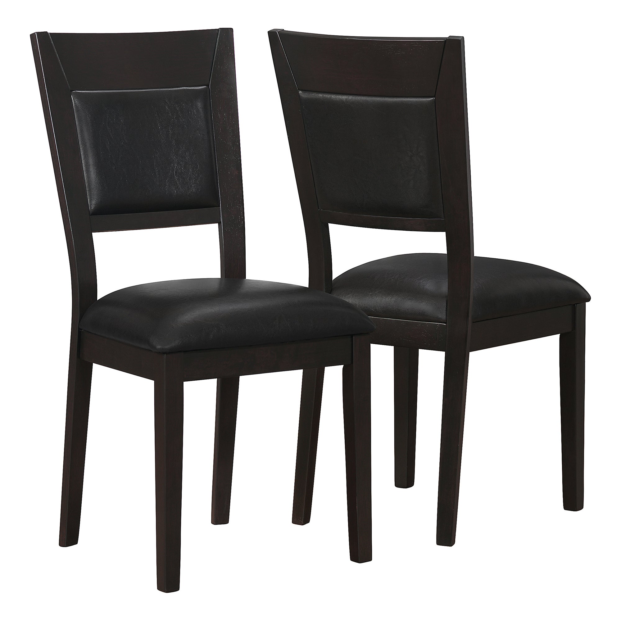 Dining Chair - 2Pcs / 39H / Espresso / Brown Seat