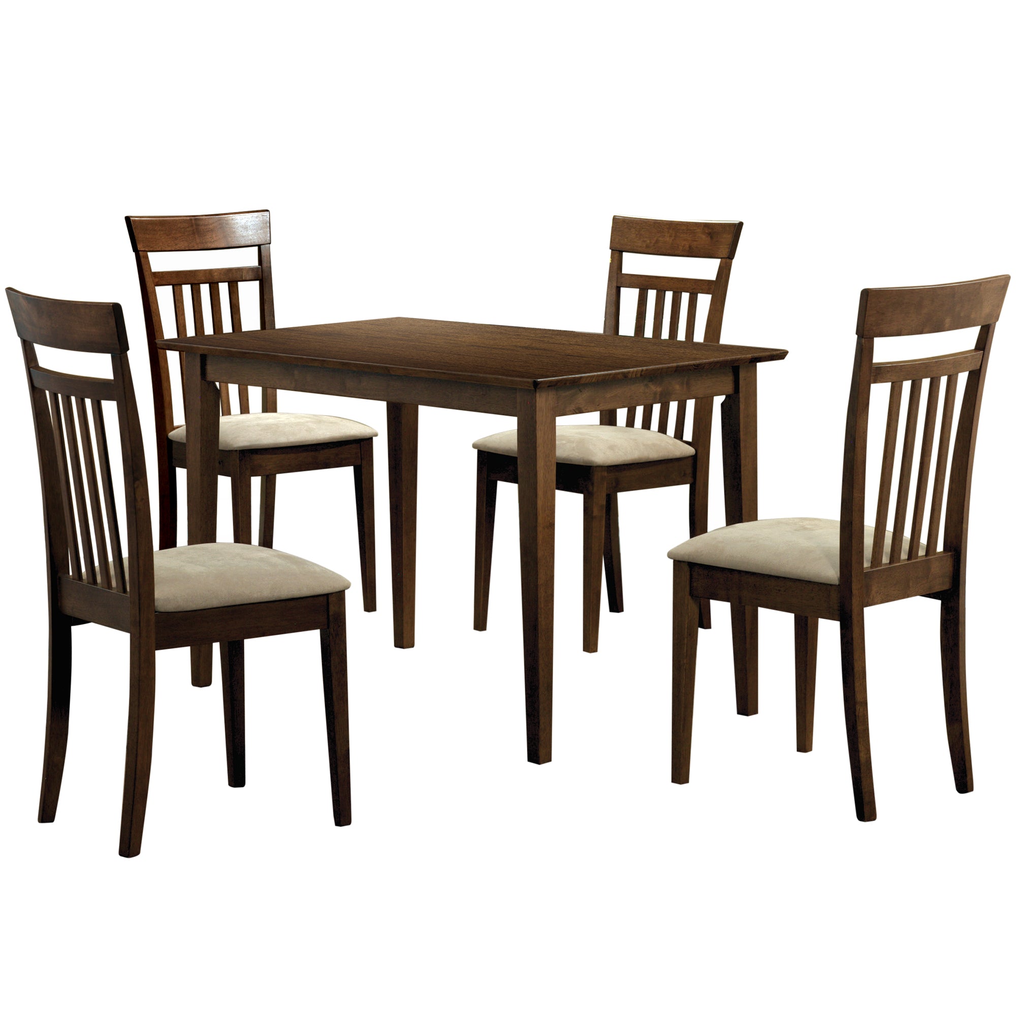 Dining Set - 5Pcs Set / Walnut Finish