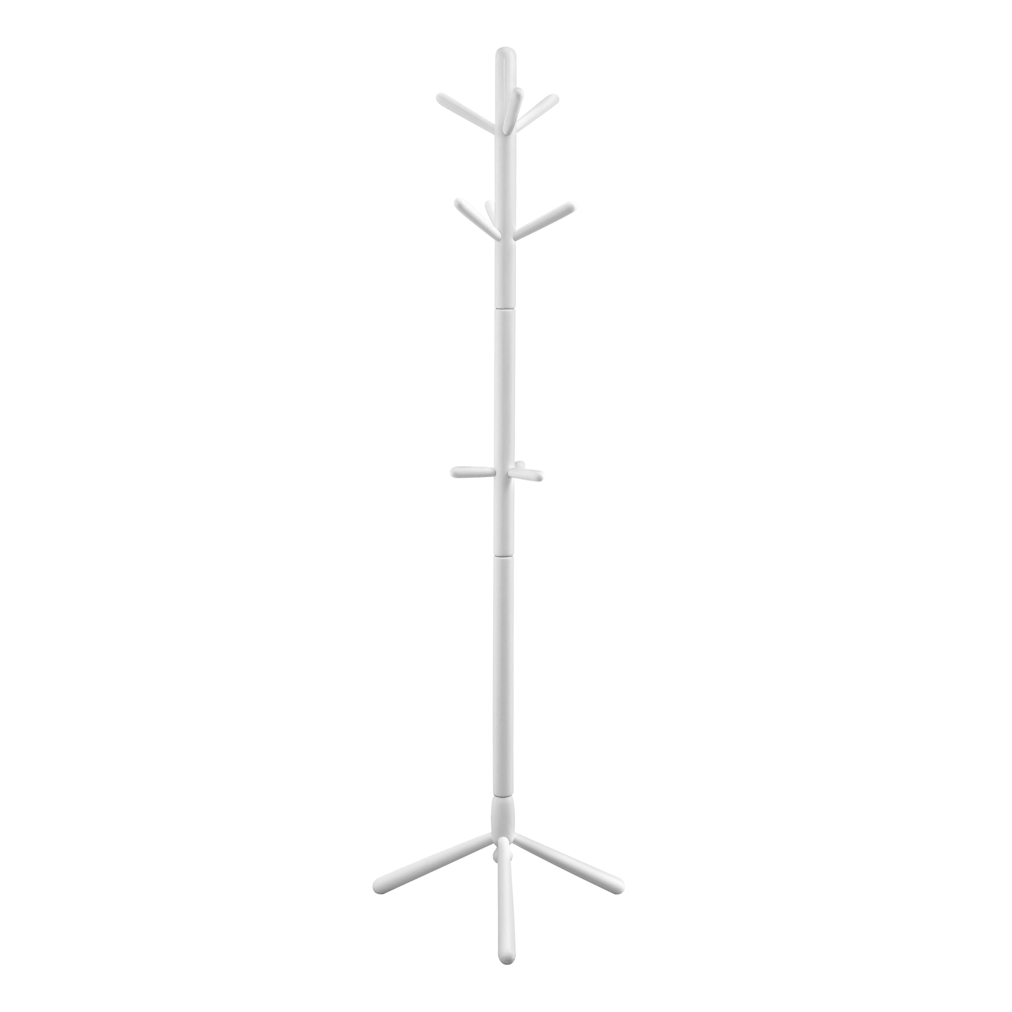 Coat Rack - 69H / White Wood Contemporary Style