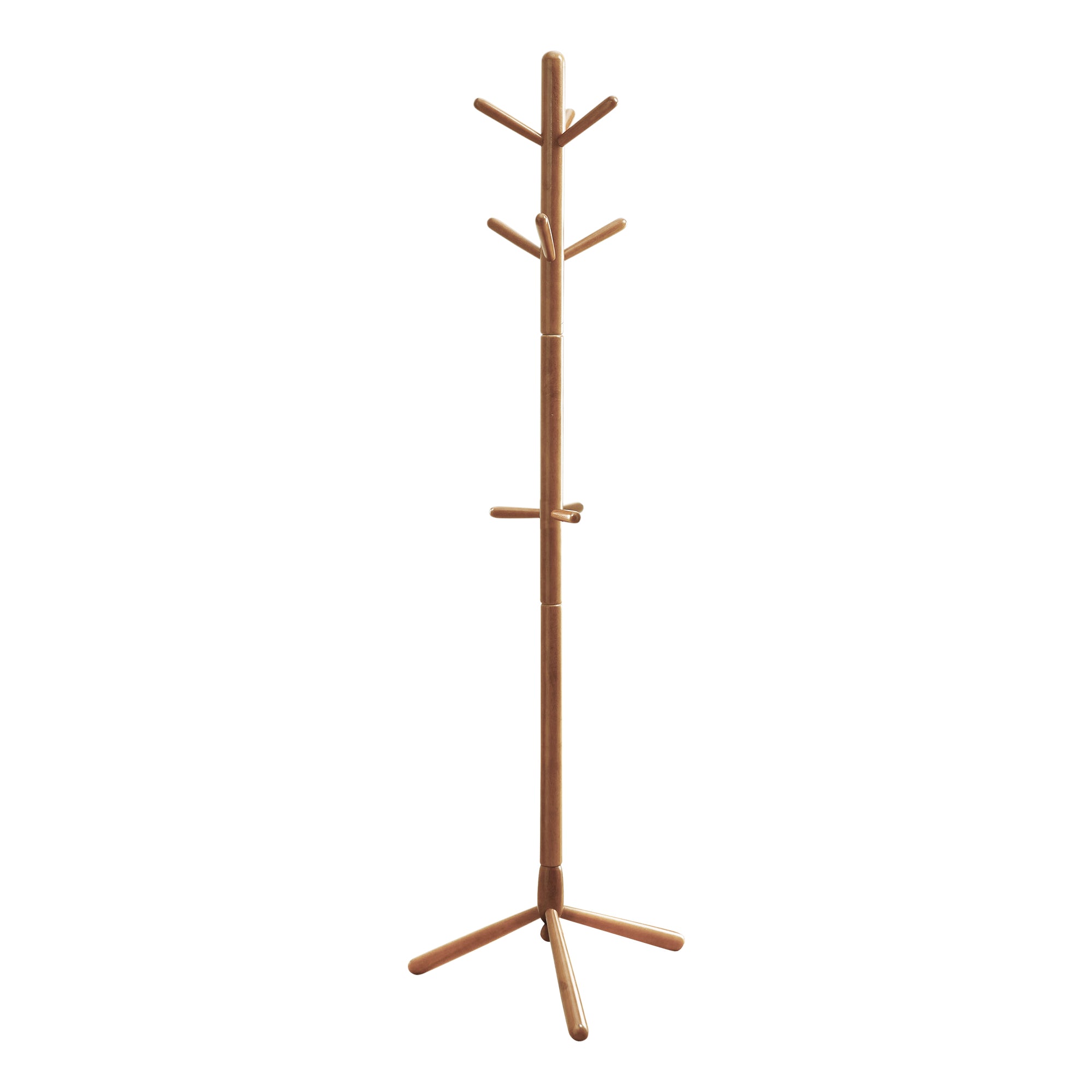 Coat Rack - 69H / Oak Wood Contemporary Style