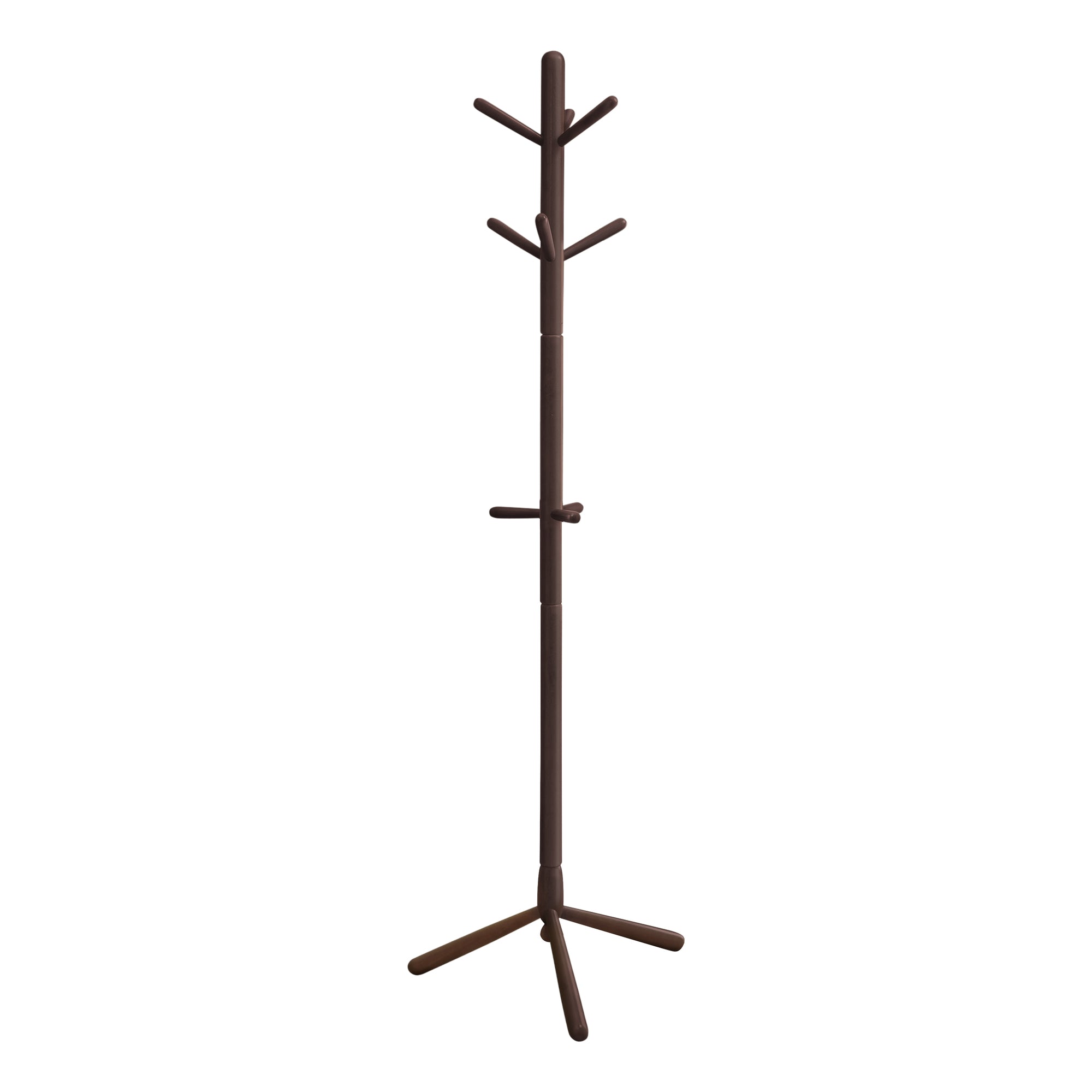Coat Rack - 69H / Espresso Wood Contemporary Style