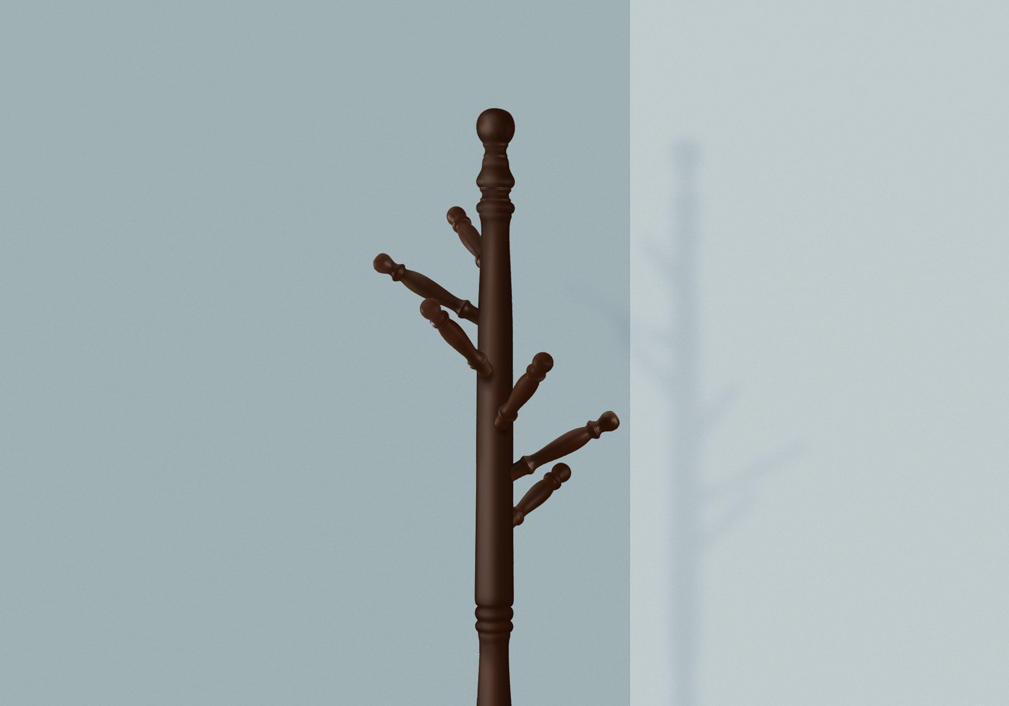 Coat Rack - 71H / Dark Cherry With An Umbrella Holder