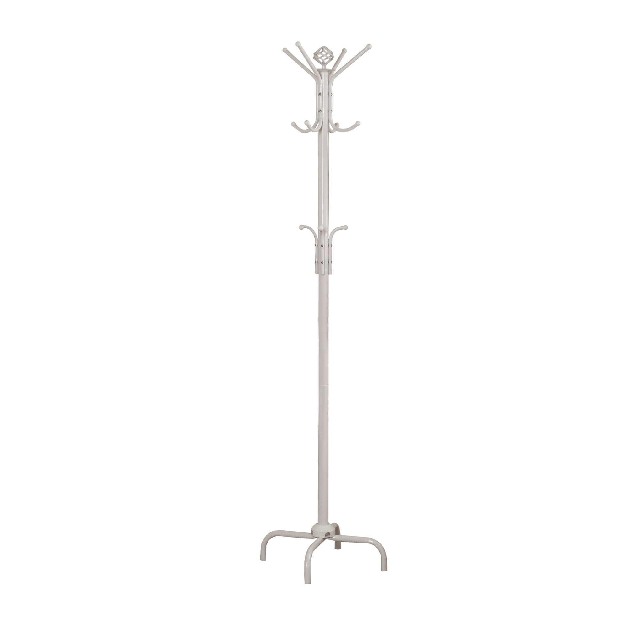 Coat Rack - 70H / White Metal