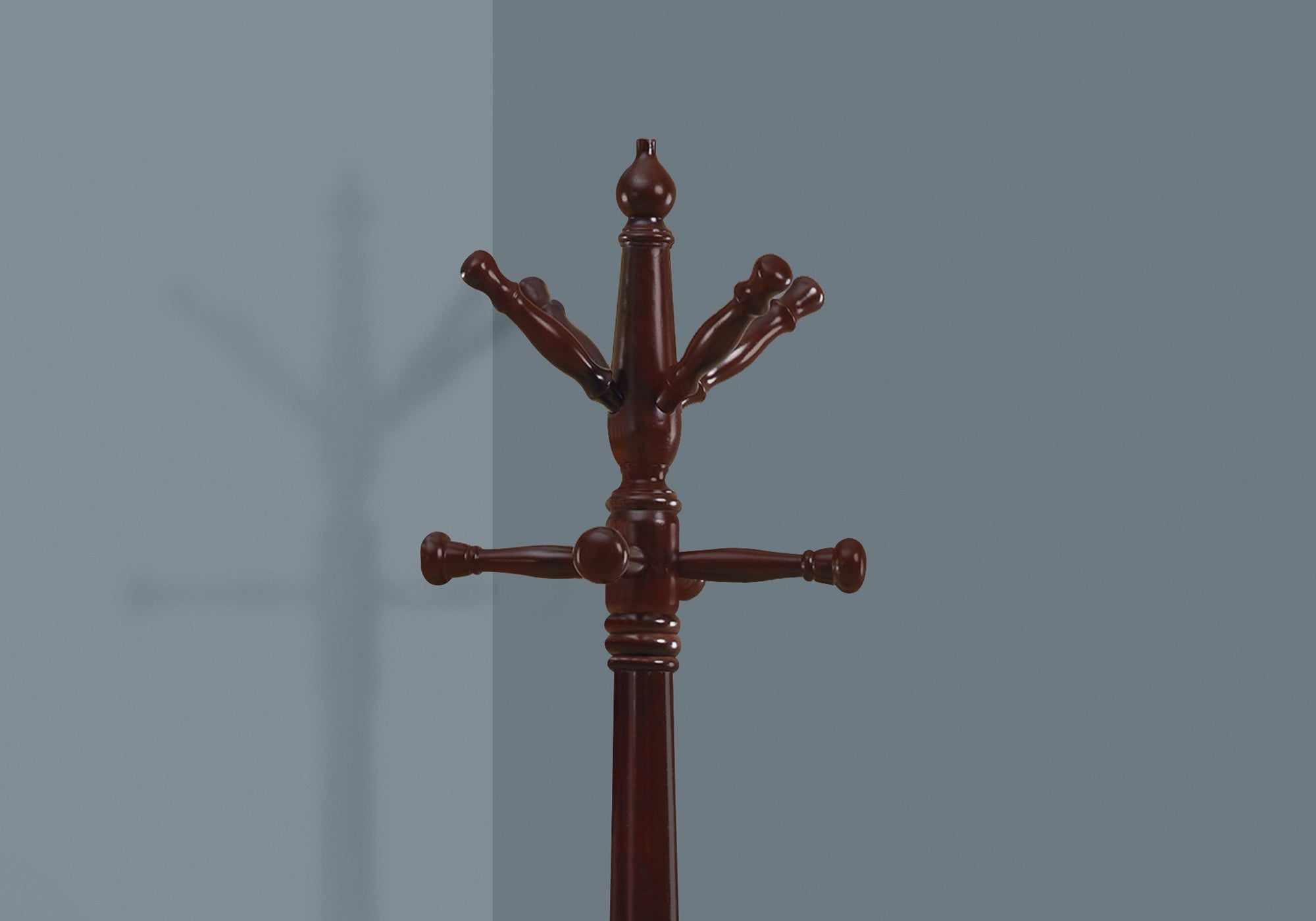 Coat Rack - 73H / Cherry Wood Traditional Style