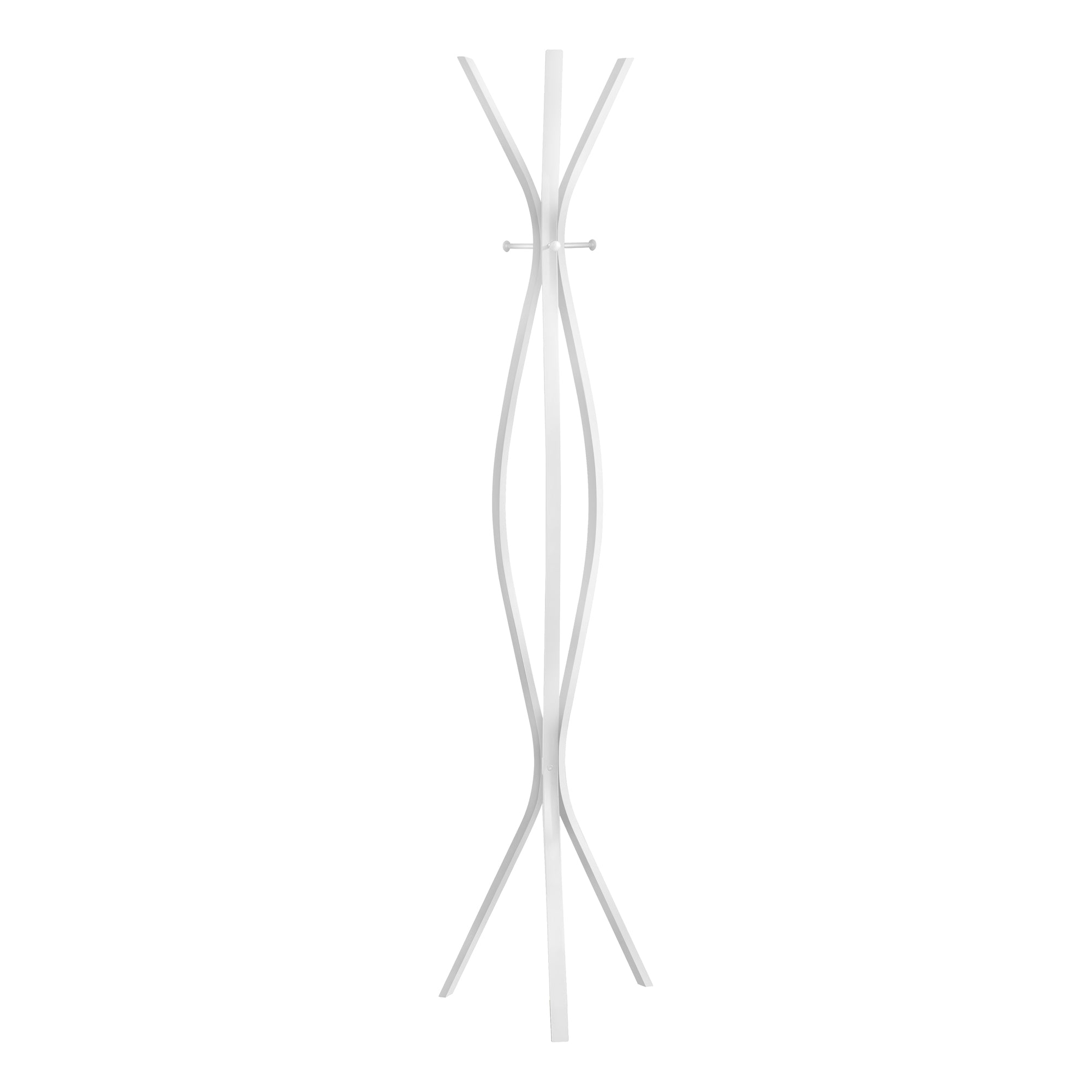 Coat Rack - 72H / White Metal Contemporary Style