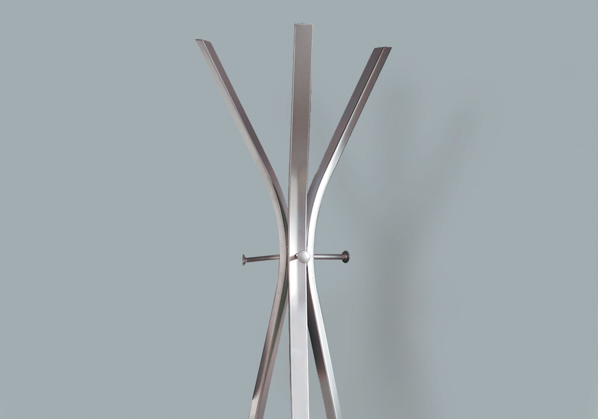 Coat Rack - 72H / Silver Metal Contemporary Style
